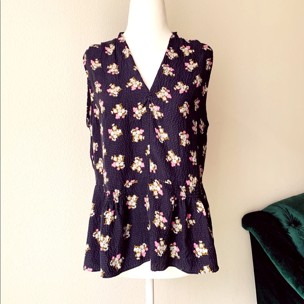 Rebecca Taylor Floral Silk Shell